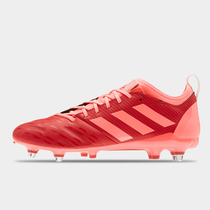 red rugby boots