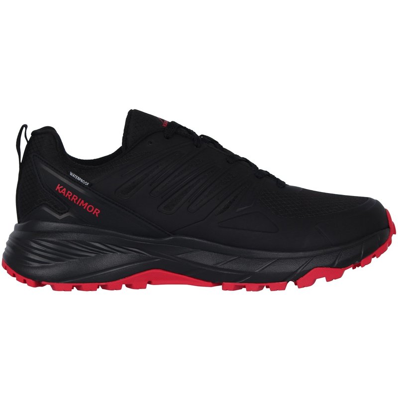 Karrimor Caracal Waterproof Mens Trainers Black Red 35.00