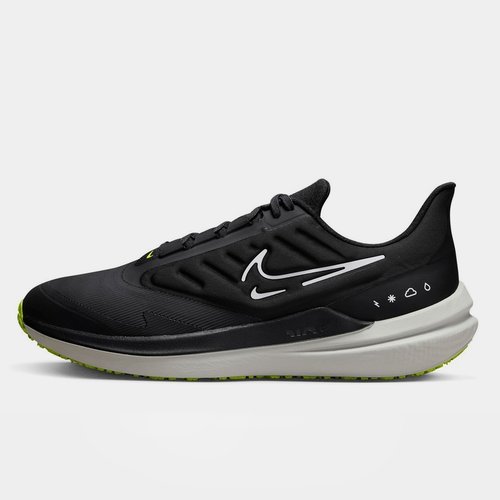 Nike Air Winflo 9 Shield Mens Weatherized Road Running Shoes Black ...